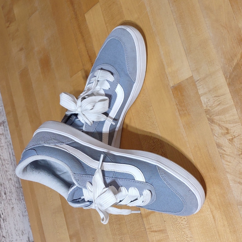 Vans Light Blue and White Old Skool Sneakers